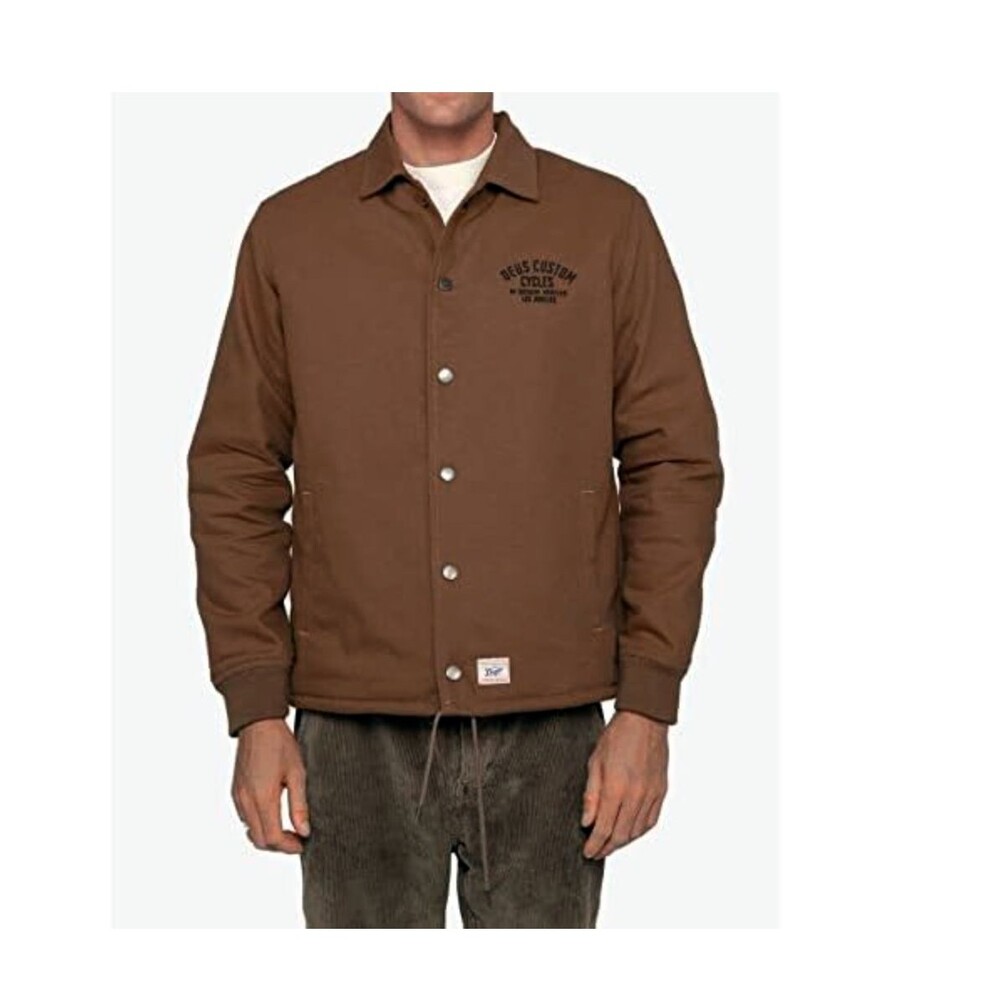 Deus Ex Machina Jacket Mens XS Brown Latham Canvas Coach Sherpa Lined Motorcycle - Picture 4 of 16